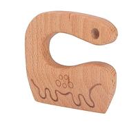 Generic Hachoir en Bois pour Enfants, Design Ergonomique, Couteau en Bois de Hêtre Sûr pour Couper Les Fruits, Légumes, Pain et Fromage pour Enfants de 2 à 8 Ans (Hêtre)