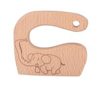 Generic Hachoir en Bois pour Enfants, Design Ergonomique, Couteau en Bois de Hêtre Sûr pour Couper Les Fruits, Légumes, Pain et Fromage pour Enfants de 2 à 8 Ans (Hêtre 3)
