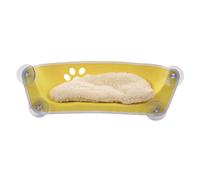 Generic Hamac de Fenêtre pour Chat, Lit Confortable à Ventouse pour Repos ensoleillé, Charge de 20KG pour Remplacement de Perche de Fenêtre pour Chat (Yellow)