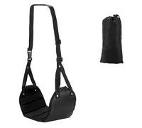 Generic Hamac de Pied Portable, Repose-pieds Réglable pour Voyage en Avion et Utilisation au Bureau - Réduit la Fatigue - 1 unité (BLACK)