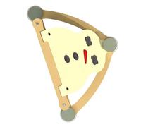 Generic Hamac monté sur Fenêtre pour Chat, Lit Mural Durable et Portable, Conception Ouverte pour Bois de Hêtre, Perchoir de Fenêtre pour Chat pour Toile (Bonhomme de Neige à Double Usage)