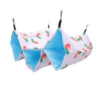 Generic Hamac Tunnel pour Hamster, Lit Double Couche Doux et Respirant pour Le Jeu et Le Repos des Petits Animaux de Compagnie, Hamac en Toile et Flanelle pour Rat, 13,4" X 13,4", pour Cage pour