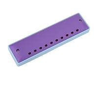 Generic Harmonica en Résine à 10 Trous, sans Danger pour les Enfants, Rock Jazz Folk, Orgue à Bouche pour Débutants et Enfants, Violet/vert pour les Amateurs de Musique (Bicolore-Violet)