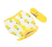 Generic Harnais de Petit Chien, Support de Lapin Mignon Confortable et Réglable pour Les Frères de Cobaye pour Les Lapins Chinchilla (Ananas Jaune)