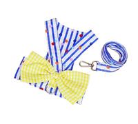 Generic Harnais et Laisse pour Chien, Harnais de Robe pour Chien, Respirant, élégant, Décor de Nœud Doux, Boucle en Métal Dénudée pour l'été (XL)