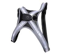 Generic Harnais Lumineux pour Chien, Rechargeable par USB, Réglable, Léger, pour Chien de Compagnie, Anneau de Laisse intégré pour Un Contrôle Facile Pendant Les Promenades (Black)