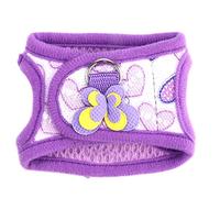 Generic Harnais pour Petits Animaux, Gilet Doux et Résistant à l'usure, Laisse de Marche pour Chinchilla Hamster, Utilisation en Extérieur, Grille Rouge, Violet, Amour (S)
