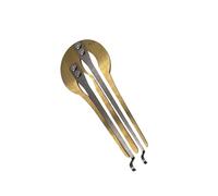 Generic Harpe à Mâchoires Folklorique Traditionnelle, Instrument de Musique Compact pour L'exploration Culturelle, Apprentissage Facile du Métal en Laiton pour les Amateurs de Musique (GOLD)