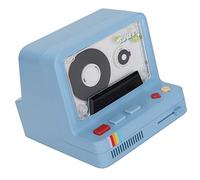 Generic Haut-Parleur Bluetooth en Forme de Cassette, Lecteur Stéréo en Forme de Bande Sonore, Puissance de Sortie 5 W pour Les Amateurs de Musique (Violet X20) avec Disque Noir à Rotation