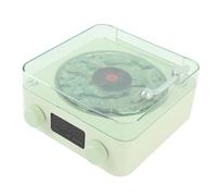 Generic Haut-Parleur Bluetooth pour Tourne-Disque, Haut-Parleur d'éclairage Réglable à 4 Modes, Modèle d'enregistrement Vintage avec Son Surround 360, Idéal pour l'audio Domestique (Green)