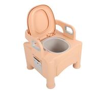 Generic Hauteur Réglable Enceinte de Chevet de Chevet de Mobile Chaise de Commode Portable Multifonctionnelle pour Adultes âgés, Matériau PP Premium (PINK)