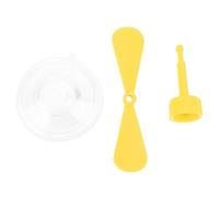 Generic Hélice de Casque de Moto, Ventouse Décorative en Caoutchouc Plastique avec Lames Mobiles pour Motards et Motocyclistes Noir (Yellow)