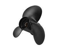 Generic Hélice de Moteur de Bateau à 3 Hélices pour Hors-bord de 8 à 20 CV - Conception Faible Traînée avec Moyeu en Cuivre 10 Cannelures, Résistante l'eau Salée, Pas optimisé pour la Vitesse et le