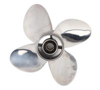 Generic Hélice Hors-Bord Marine 4 Pales 10 Dents Cannelées Adaptée pour Carter d'engrenages 3 Pouces