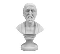 Generic Hippocrates 256401023857 Statue en marbre moulé avec buste du père de la médecine Blanc