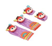 Generic Hochets de Poignet pour bébé, Jouet, Motif Animal Mignon, Chaussette Douce pour Tout-petits de 0 à 6 Mois, Reconnaissance des Couleurs et Développement de la motricité, Lot de 2 Chaussettes