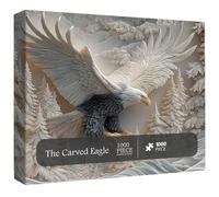 Generic Home Decor Puzzle aigle sculpté 1000 pièces | Jeu d'art majestueux chauve pour adultes en papier pour décoration d'intérieur
