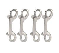 Generic Hook Snap à Double extrémité, 316 en Acier Inoxydable Polyvalent 4pcs Spring Snap Hook pour Anneau en Forme de D (100mm)