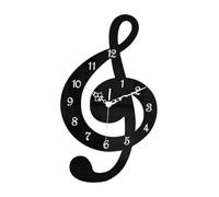Generic Horloge Murale avec Design Musical, Mouvement Silencieux, Acrylique, Horloge Suspendue pour Salle de Bain et Chambre D'enfant, 35cmx20cm
