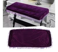 Generic Housse de Clavier de Piano électronique Pleuche Durable avec Franges pour Pianos Numériques 61 Touches 88 Touches Couleurs Bordeaux Violet (61)