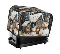 Generic Housse de grille-pain à 2 tranches avec imprimé bonhomme de neige de Noël, housse anti-poussière compatible avec la plupart des grille-pain standard, petits appareils de cuisine, protecteur de