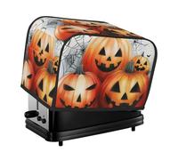 Generic Housse de grille-pain à 2 tranches avec imprimé citrouille d'Halloween, housse anti-poussière compatible avec la plupart des grille-pain standard, petits appareils de cuisine, protecteur de