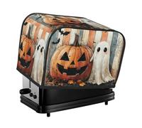 Generic Housse de grille-pain à 2 tranches avec imprimé citrouille fantôme d'Halloween, housse anti-poussière compatible avec la plupart des grille-pain standard, petits appareils de cuisine