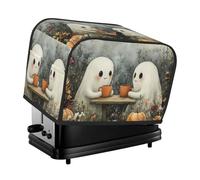 Generic Housse de grille-pain à 2 tranches avec imprimé fantôme d'Halloween, housse anti-poussière pour machine à pain compatible avec la plupart des grille-pain standard, petits appareils de cuisine