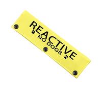 Generic Housse de laisse pour chien - Réactif No Dogs / I Like People - Jaune, 22 cm x 6 cm