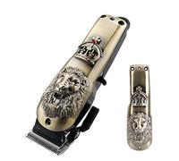 Generic Housse de Protection pour Tondeuse à Cheveux, élégante, Boîtier de Protection pour Tondeuse électrique, en Alliage de Zinc, Durable, 15.3x4.5cm (tête de lion couleur cuivre)