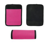 Generic Housse de Protection Souple en Néoprène Durable pour Poignée de Valise, pour Bagages de Voyage, Noir, Rose, Orange, Bleu, 15x11cm (Pink)