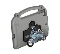 Generic Housse de Tablette en EVA Résistante aux Chocs avec Béquille de Moto pour Enfants - Compatible avec 10,2" (2019/2020/2021) et Air 3 - Mousse EVA Légère, Poignée de Transport Portable (Gray)
