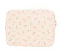 Generic Housse d'ordinateur Portable Bouffante Florale en Velours côtelé | Pochette souple pour tablette et ordinateur portable, étui de transport à main pour voyage, bibliothèque, voyages d'affaires