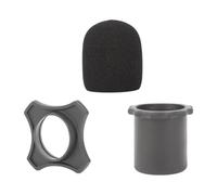 Generic Housse en éponge pour microphone portable avec support inférieur pour événements en direct, noir