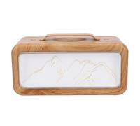 Generic Humidificateur Diffuseur D'huiles Essentielles avec un Design élégant et Double Pulvérisation pour la Maison, le Bureau, la Chambre à Coucher, 600 Ml (Grain de bois clair)