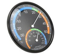 Generic Hygromètre Température Humidité Jauge Style Rétro Thermomètre Rond Mural pour Bureau à Domicile Moderne ou Restaurant 5" Noir (TH101 noir)