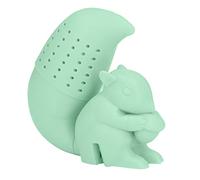 Generic Infuseur à thé en Forme D'écureuil, Jolie Passoire à thé en Silicone pour les Amateurs de, Facile à Nettoyer, 1.2oz (GREEN)