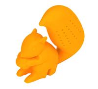 Generic Infuseur à thé en Forme D'écureuil, Jolie Passoire à thé en Silicone pour les Amateurs de, Facile à Nettoyer, 1.2oz (ORANGE)