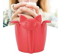 Generic Infuseur à thé en Plastique en Forme de Chat Adorable, Passoire à thé Efficace pour le Plaisir de la Maison et du Bureau, Sûr et Non Toxique, 1 Pièce (rouge)