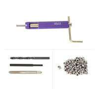 Generic Inserts de Réparation de Filetage de Vis Inserts Filetés élastiques en Acier Inoxydable pour une Résistance de Connexion Améliorée M5 X 2D 50 Pièces avec Disjoncteur et Outil