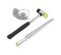 Generic Instrument de Mesure du Cycle, Calcule Rapidement le Calibre en Marteau en Acier Inoxydable avec une Pointe Douce pour Dimensionner les Anneaux, avec des Bords Lisses pour Hommes et Femmes