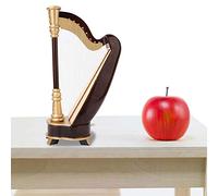 Generic Instrument de Musique Artistique Miniature, Modèle de Harpe, Belle Décoration pour le Bureau et la Maison, Tilleul de 25cm