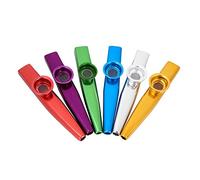 Generic Instrument de Musique Kazoo en Alliage D'aluminium, Facile à Jouer pour les Amateurs de Feu de Camp et de Voyage, Taille Compacte 12x2.5x2cm, Paquet de 6