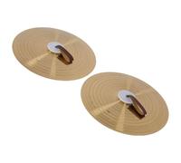 Generic Instrument de Percussion à Cymbale à Main en Alliage de Haute dureté, Conception Conviviale pour les Musiciens de Rock et de Jazz, Cymbale à Main de 2 X 16 Pouces