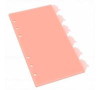 Generic Intercalaires à Feuilles Mobiles A6 en Plastique avec Onglets en Forme de Dauphin pour une Prise de Notes Améliorée et une Organisation des Fichiers 4 Unités (PINK)