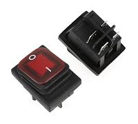 Generic Interrupteur à Bascule étanche à la Poussière avec Lampe Rouge Verte pour Type de Bateau, 4 Pièces Noir ON OFF