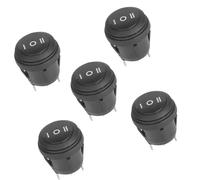 Generic Interrupteur à Bascule Rond à 3 Broches 10A/125V, 5 Pièces, Interrupteur Bascule Marche/arrêt/marche avec Couvercle étanche pour Distributeur D'eau de Bateau de Voiture, 20mm