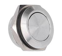 Generic Interrupteur à Bouton Plat étanche en Acier Inoxydable, Installation Pratique, Accessoires D'alimentation 0-220V, 5 Pièces pour Système D'allumage (16mm)