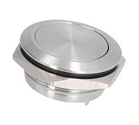 Generic Interrupteur à Bouton Plat étanche en Acier Inoxydable, Installation Pratique, Accessoires D'alimentation 0-220V, 5 Pièces pour Système D'allumage (22MM)