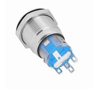 Generic Interrupteur à Bouton-poussoir D'arrêt de Démarrage de Moteur de Voiture à LED Blanche, Interrupteur D'allumage étanche et Durable pour un Montage Universel, Parfait pour la visibilité